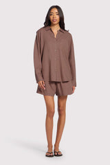 Linen Boyfriend Shirt | Malt