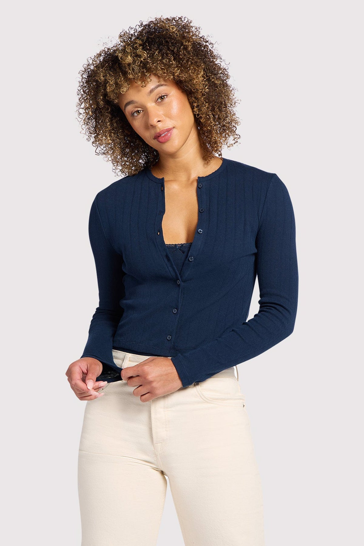 Pointelle Cardigan