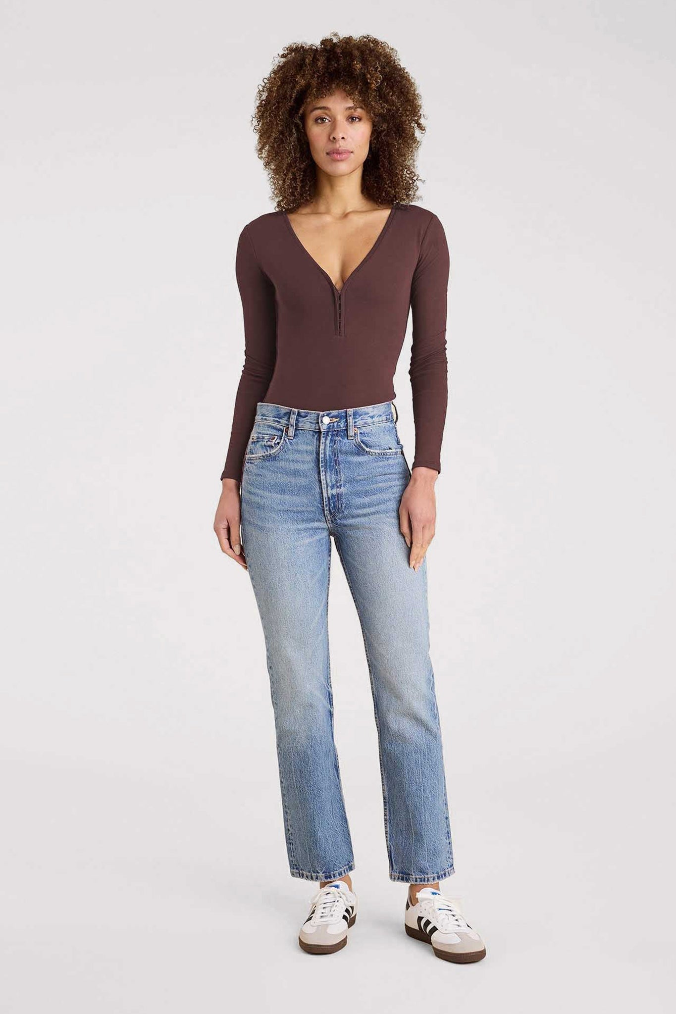 Hook & Eye Bodysuit | Coffee