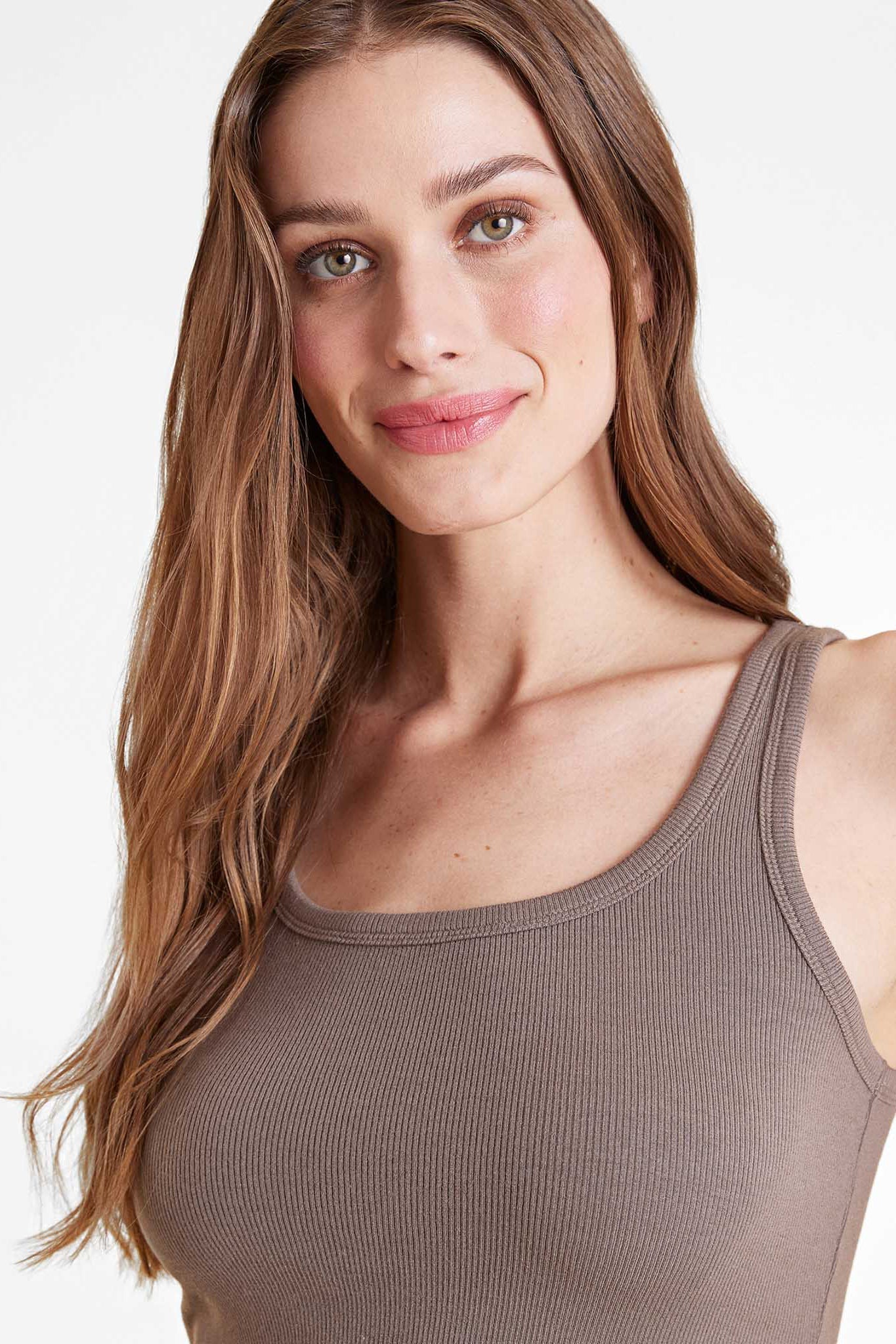 Slinky Rib Tank | Mocha
