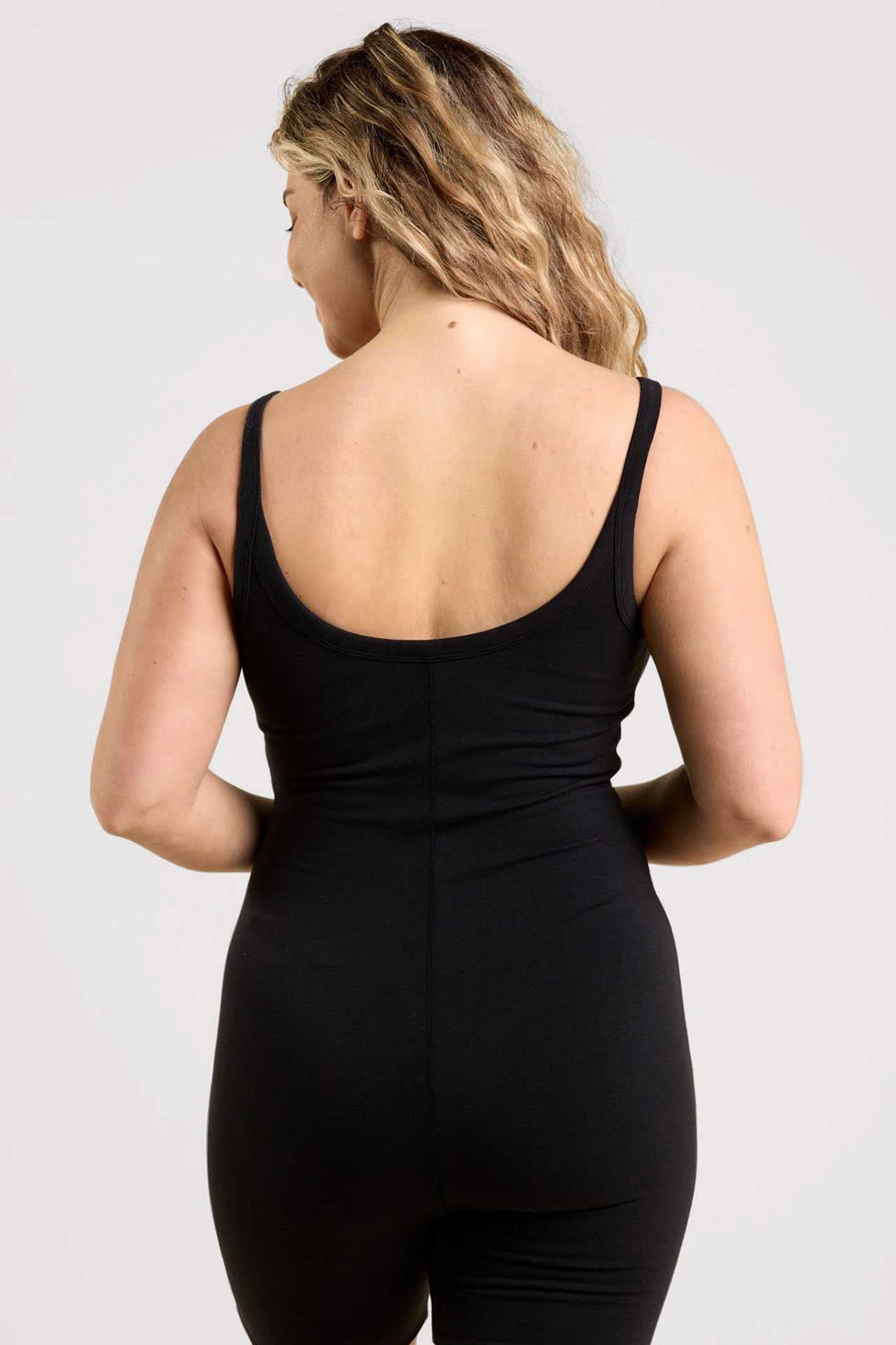 Cotton Stretch The Romper | Black