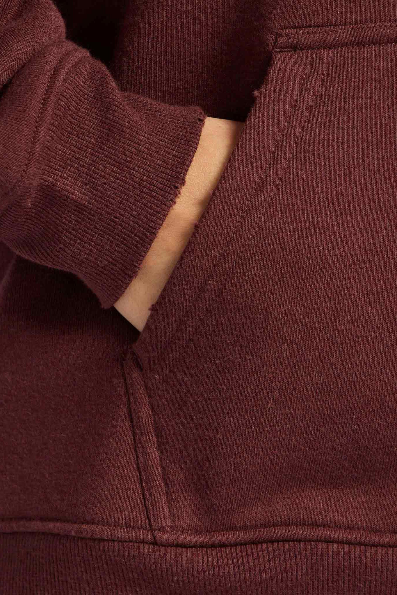 Vintage Fleece Hoodie | Black Cherry