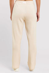 Ribbed Sweater Wide Leg Pant | Heather Bone