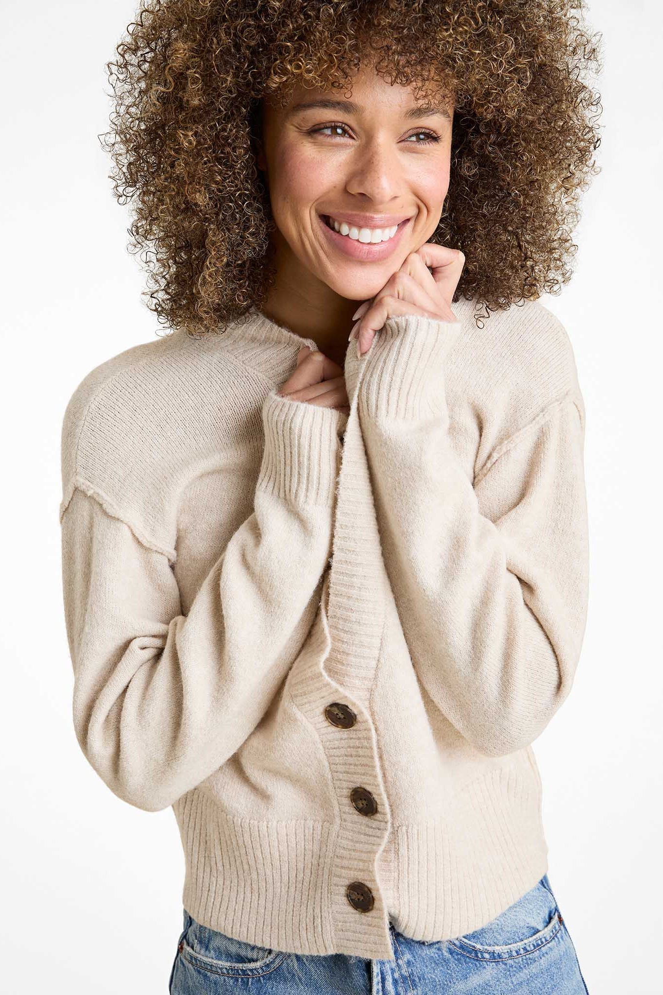 Cozy Knit Cardigan | Bone