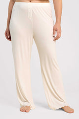 Mini Rib Wide Leg Pant | Pearl