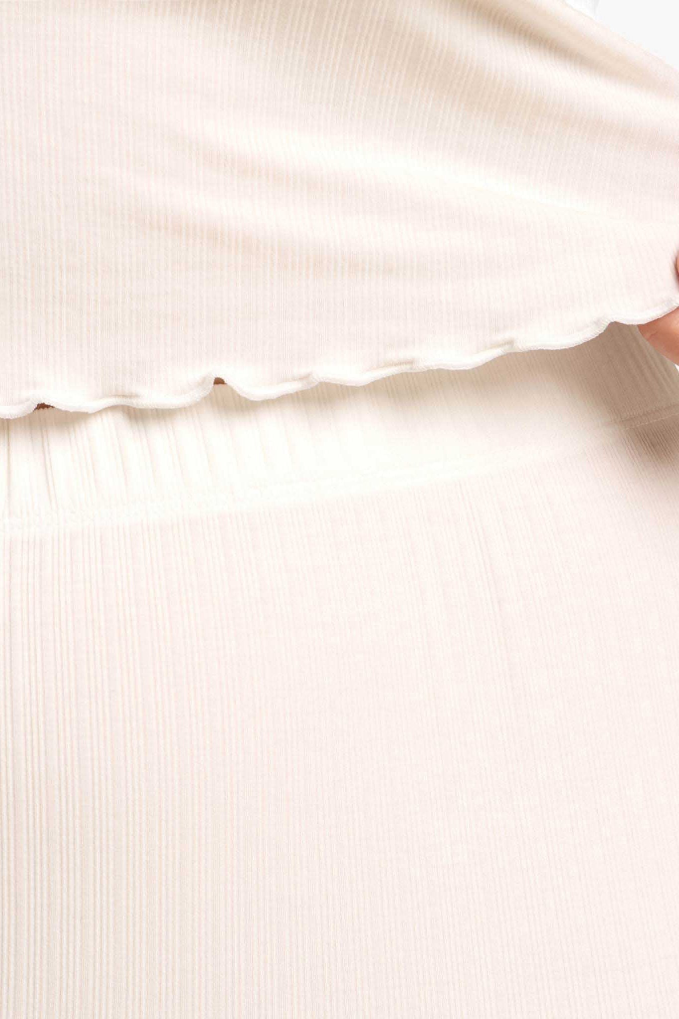 Mini Rib Tee | Pearl