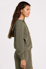 Performance Waffle Zip-Up Hoodie | Olive
