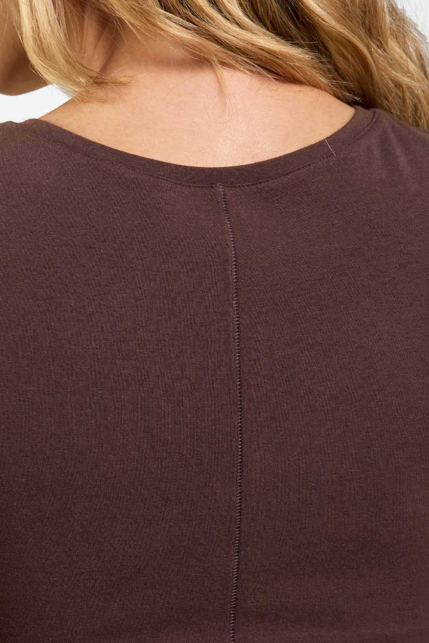 Cotton Stretch Classic Crewneck Tee | Coffee