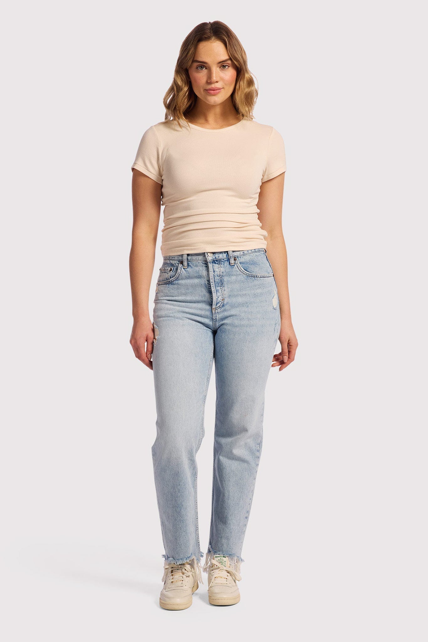 Slinky Rib Tee | Bone