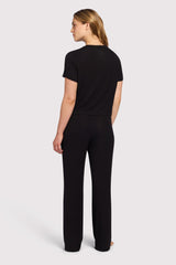 Ribbed Pajama Set | Black