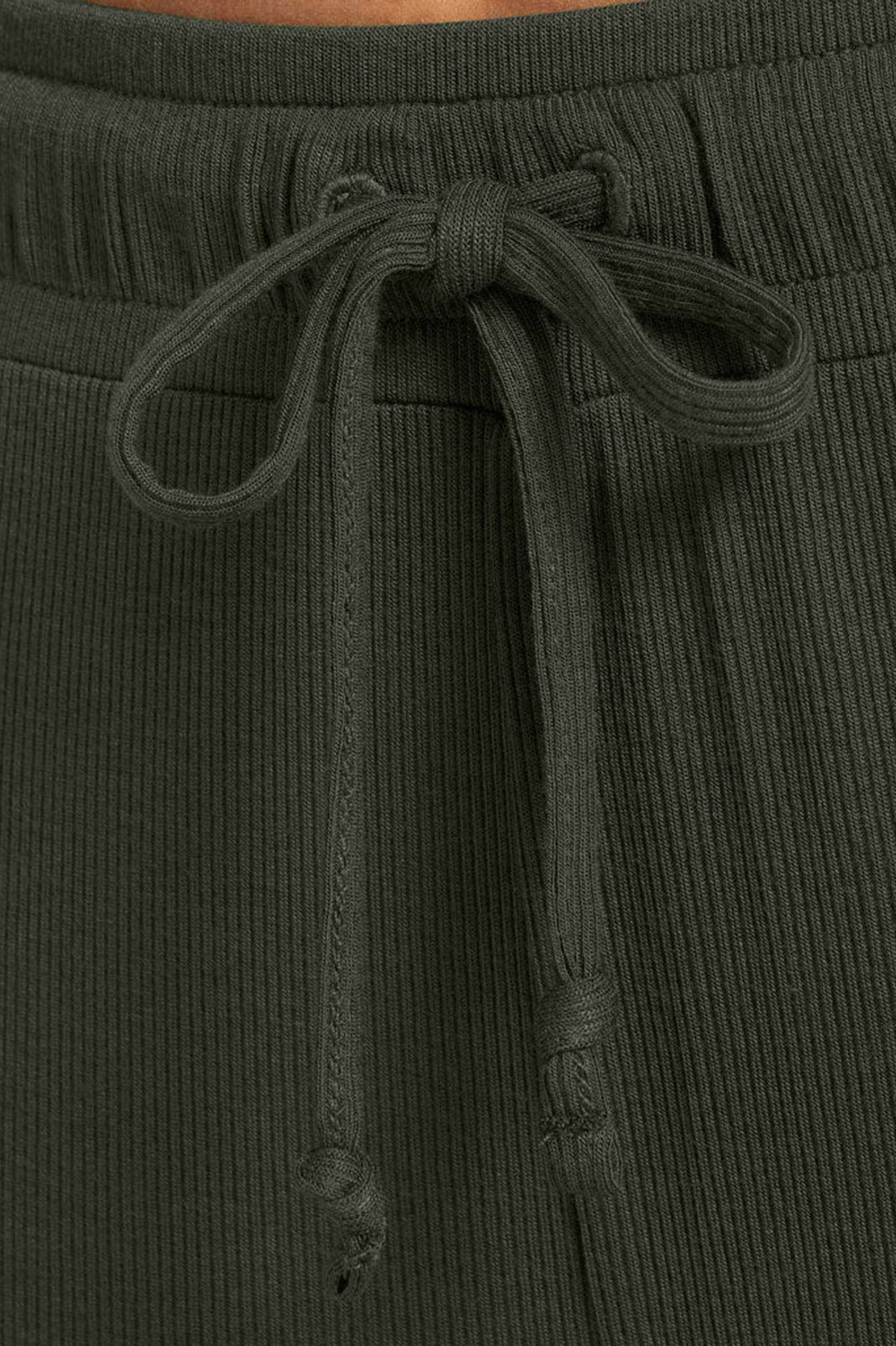 Ribbed Pajama Set | Darkest Olive