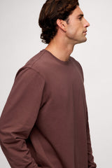 Vintage Cotton Men's Long Sleeve Everyday T-Shirt | Coffee