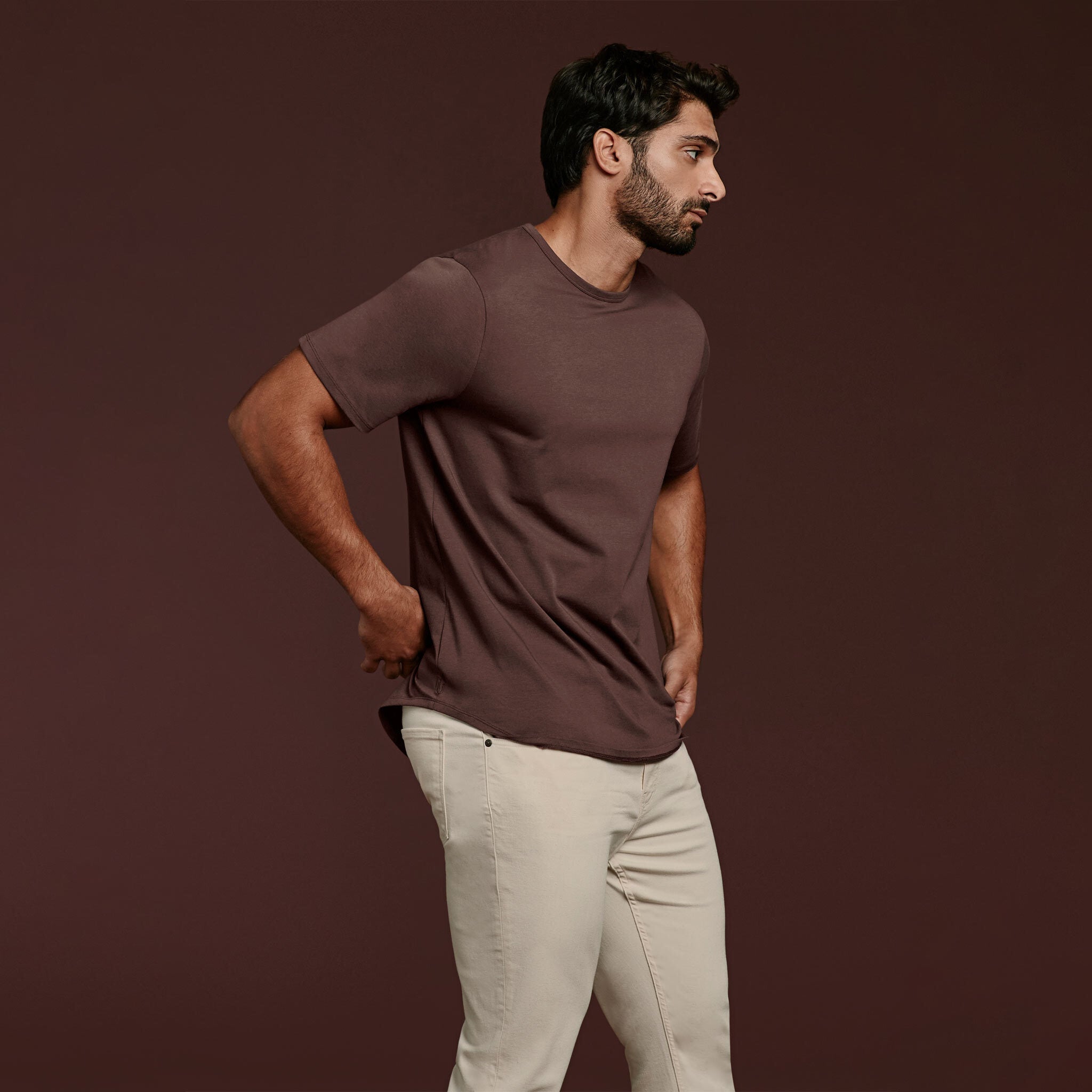 Short Sleeve Curved Hem T-Shirt