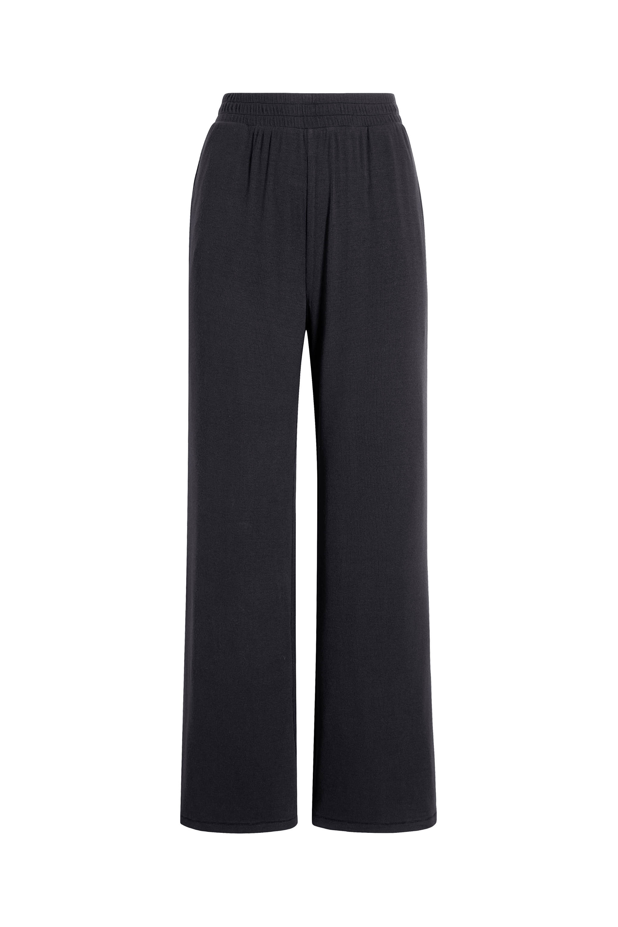 Slinky Rib Lounge Pant | Black