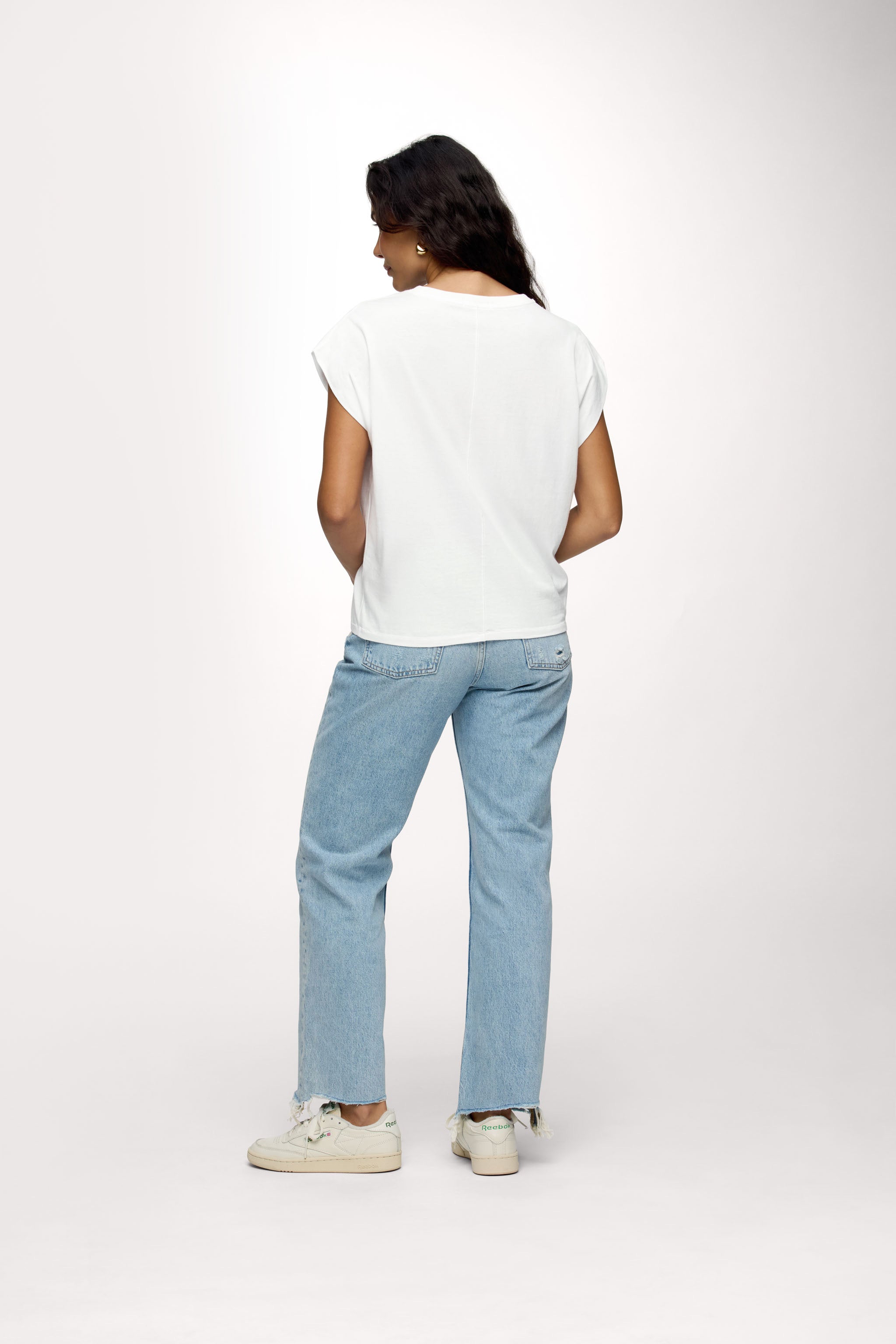 Soft Cotton Muscle Tee | White