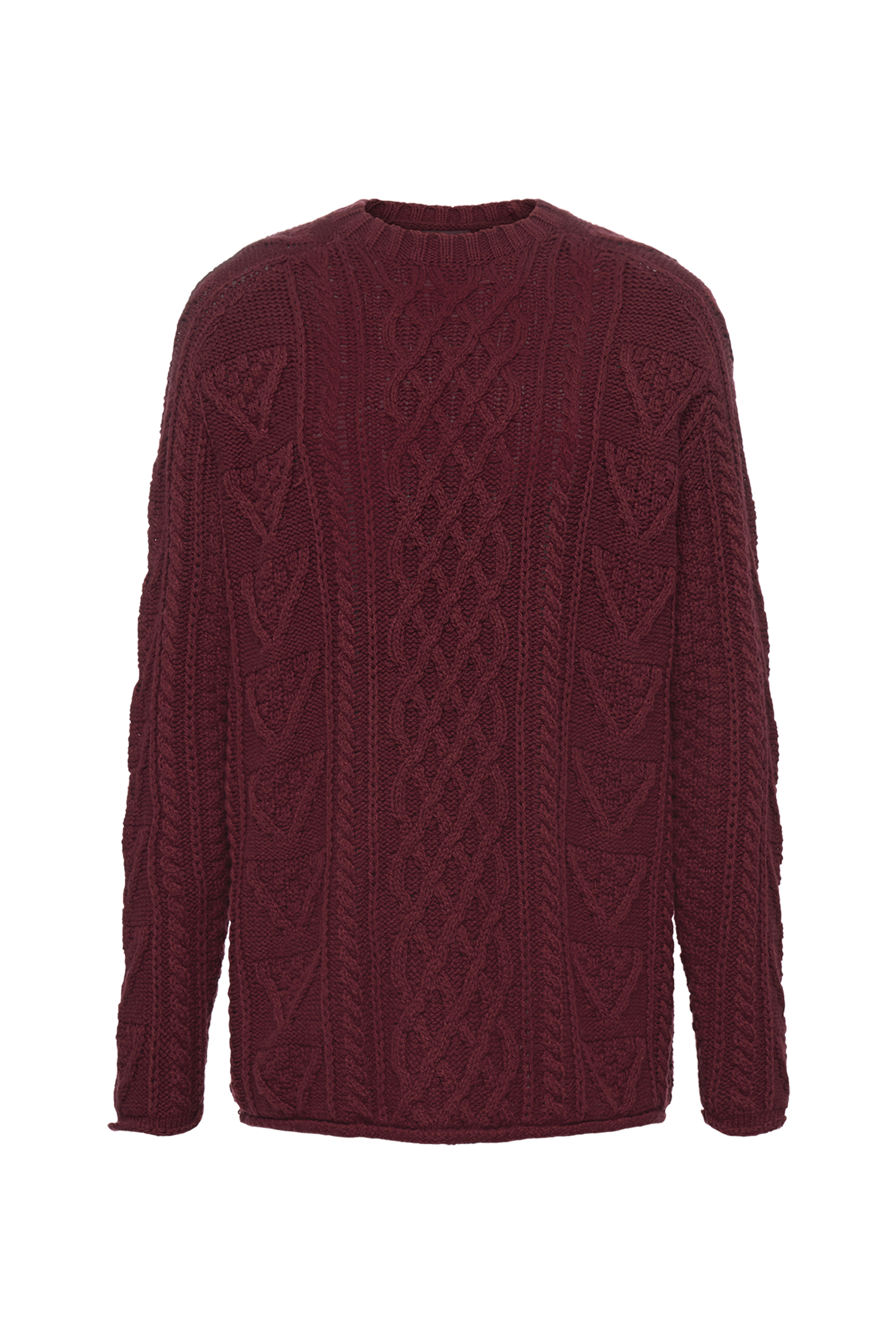 Heritage Cable Sweater | Ruby