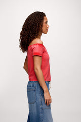 Ease Tee | Washed Hibiscus