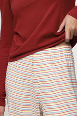Boyfriend Stripe Pant | Sky Lemon Stripe
