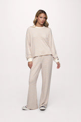 Boyfriend Stripe Pant | Sky Lemon Stripe
