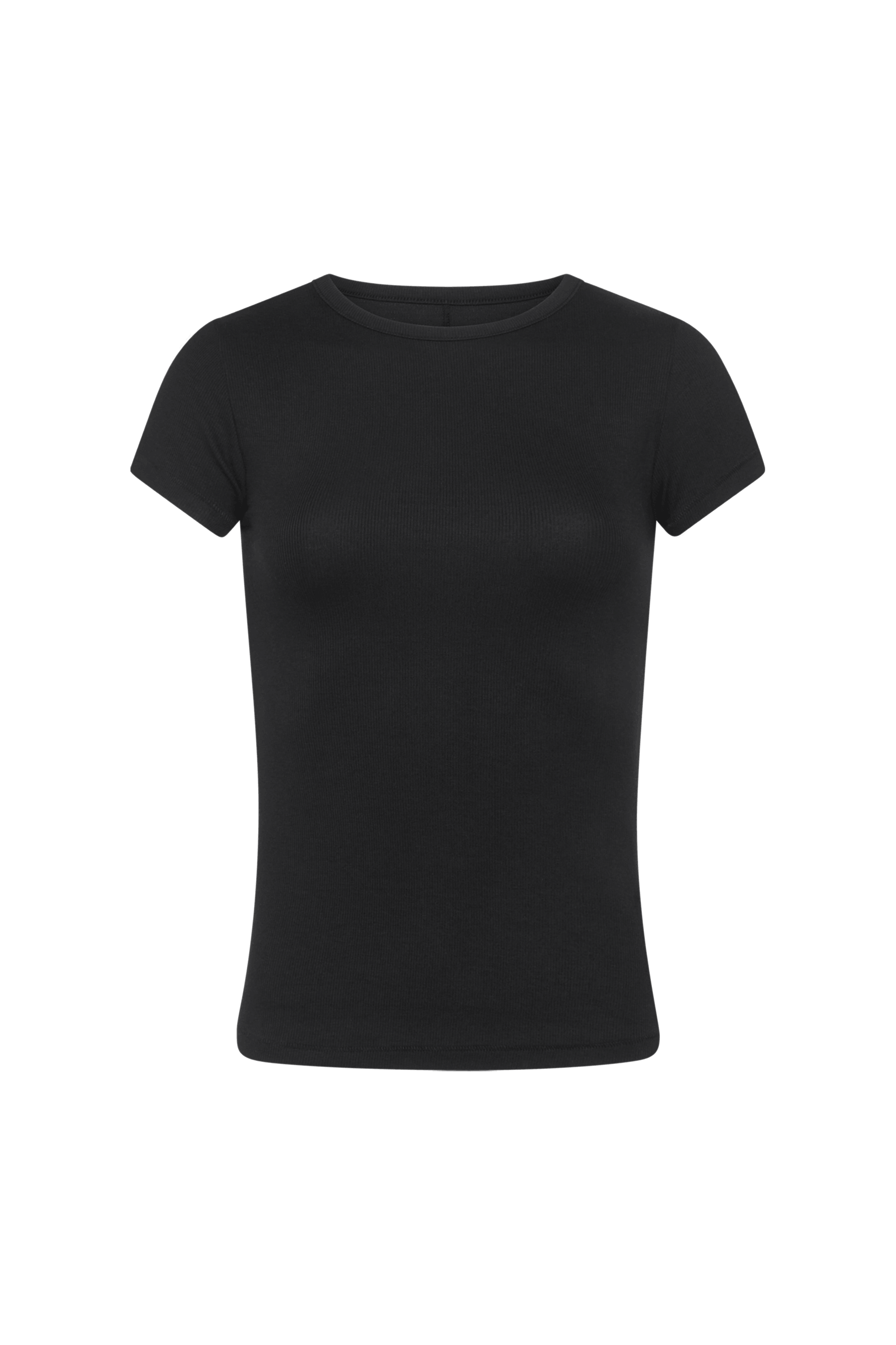 Slinky Rib Tee | Black
