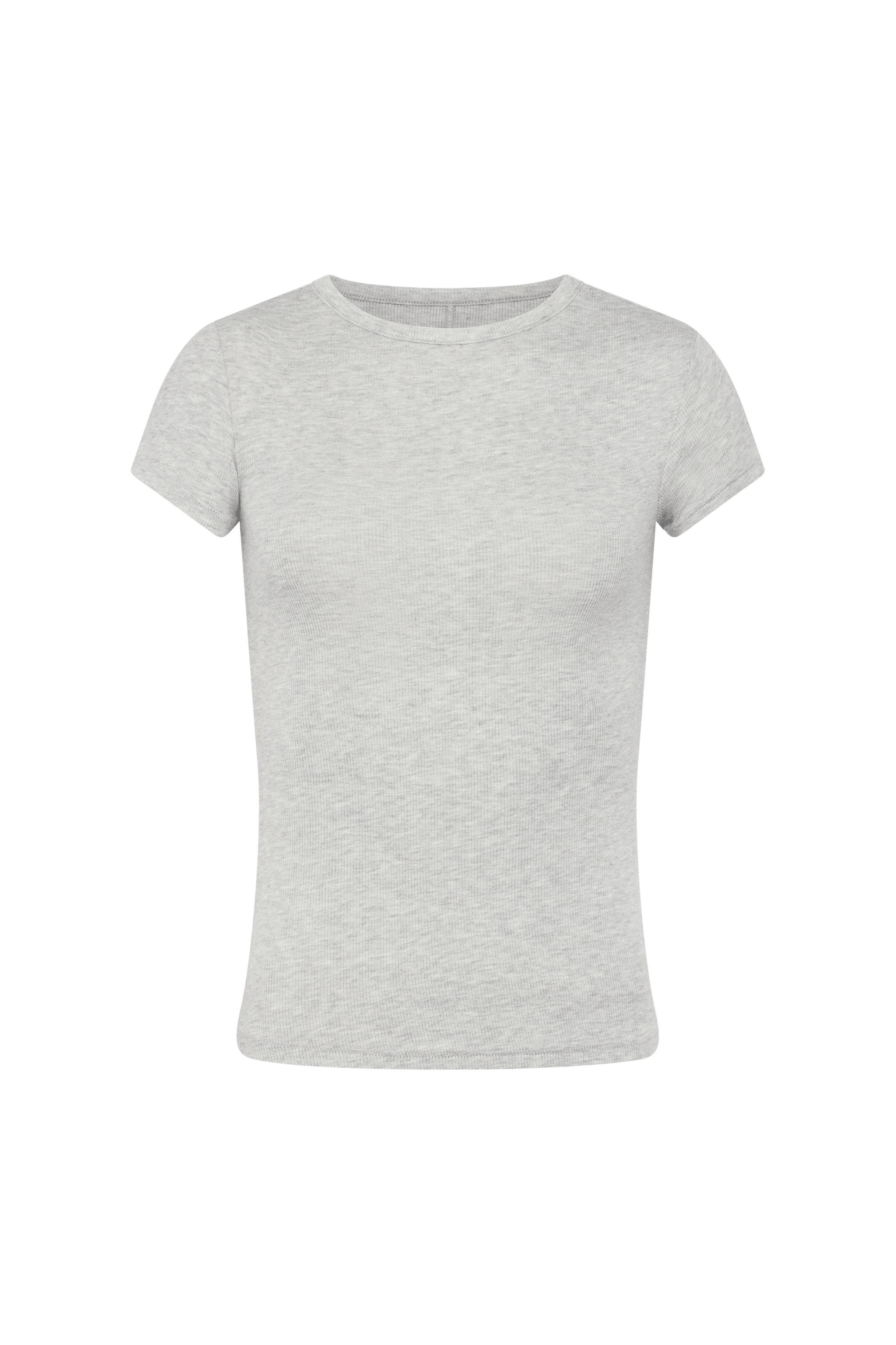 Slinky Rib Tee | Heather Grey