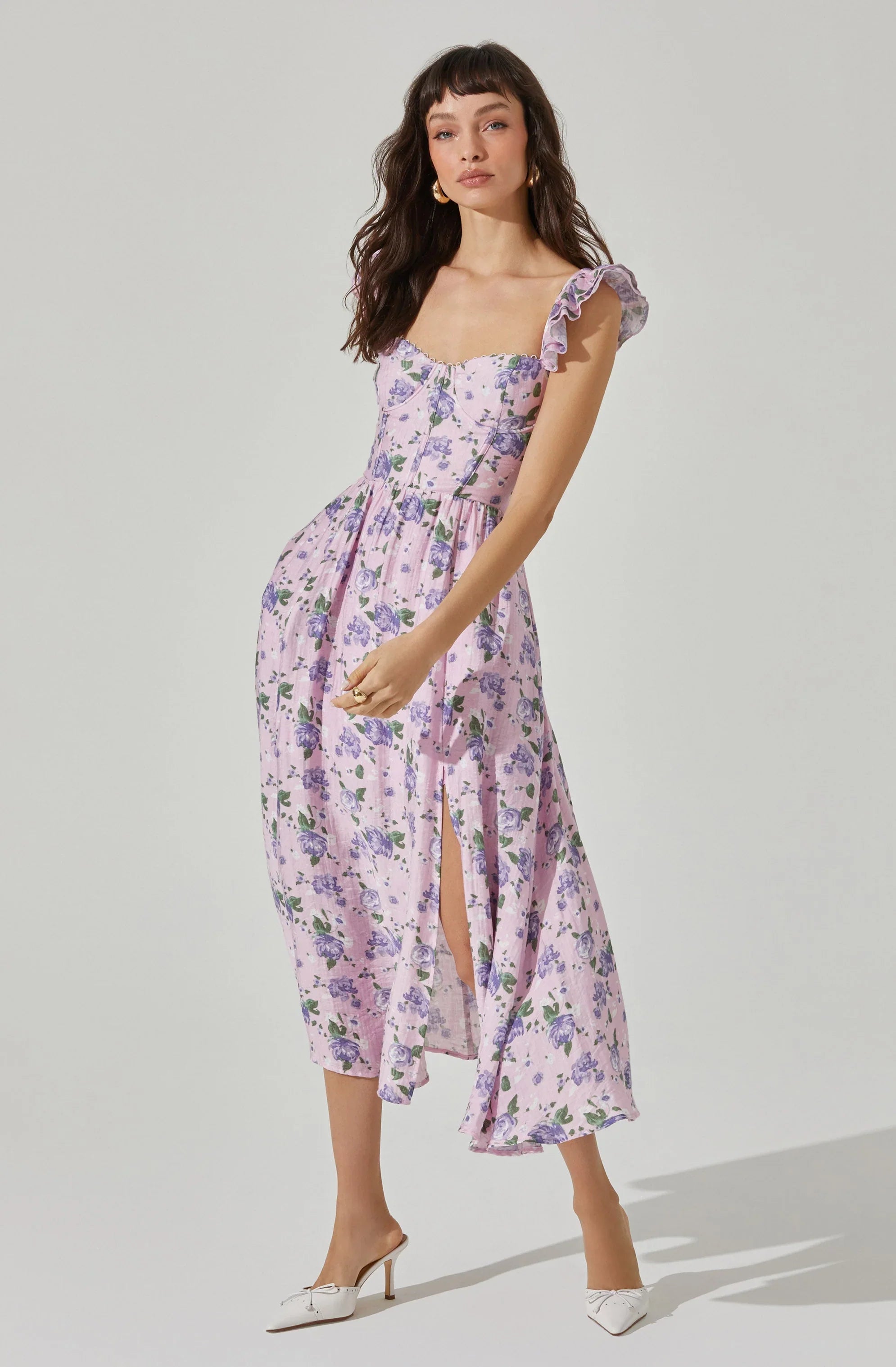 Inixyf Wedelia Floral Midi Dress