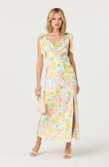Lbruh Allexina Satin Cowl Neck Midi Dress
