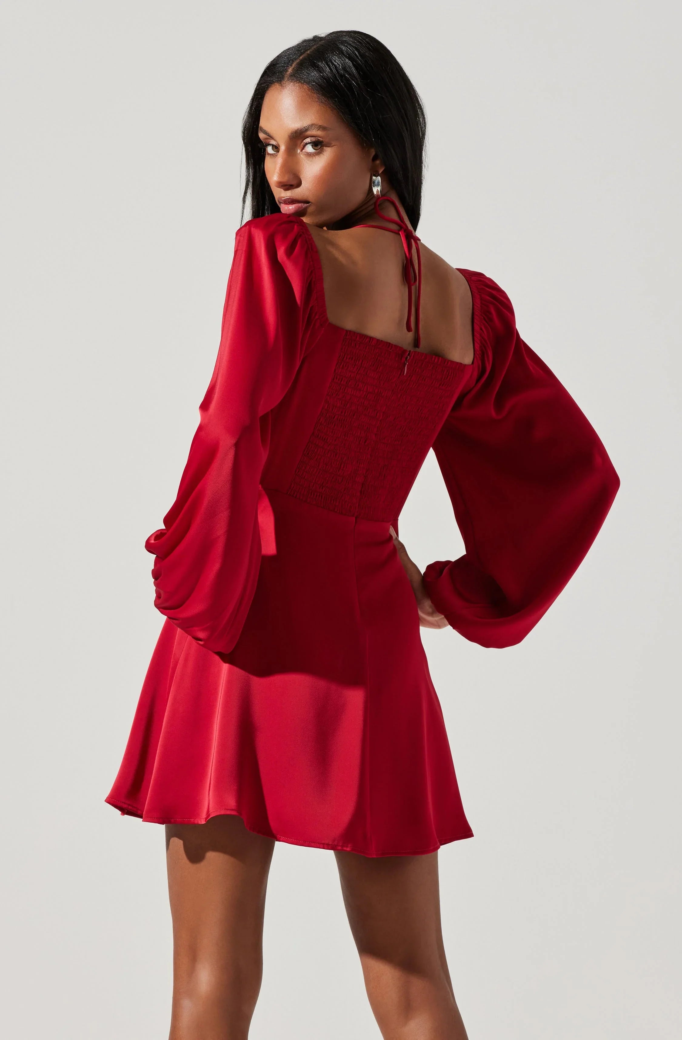 Lbruh Vivian Satin Halter Mini Dress