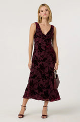 Lbruh Floris Burnout Floral Maxi Dress