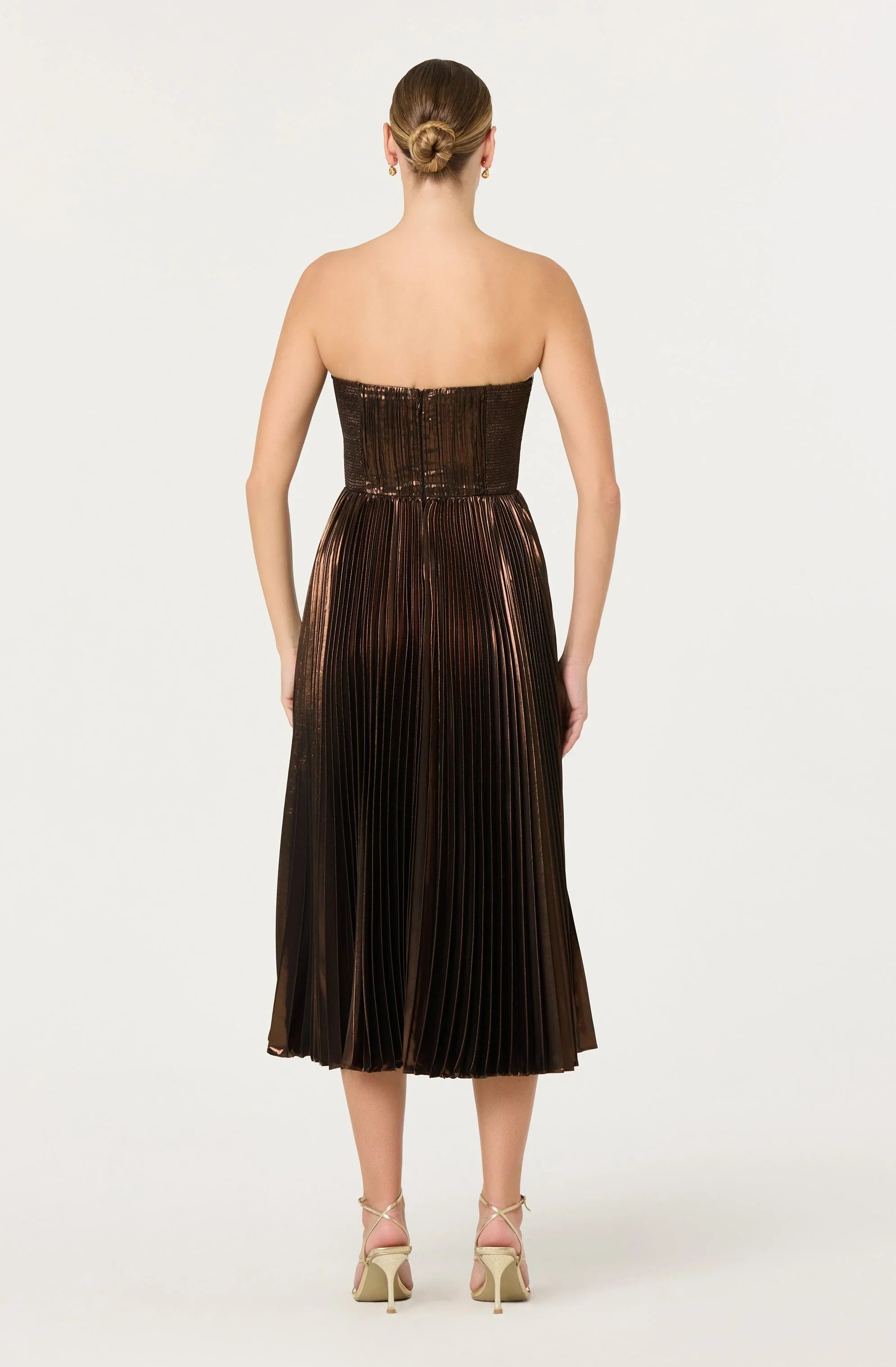 Lbruh Ascella Pleated Midi Dress