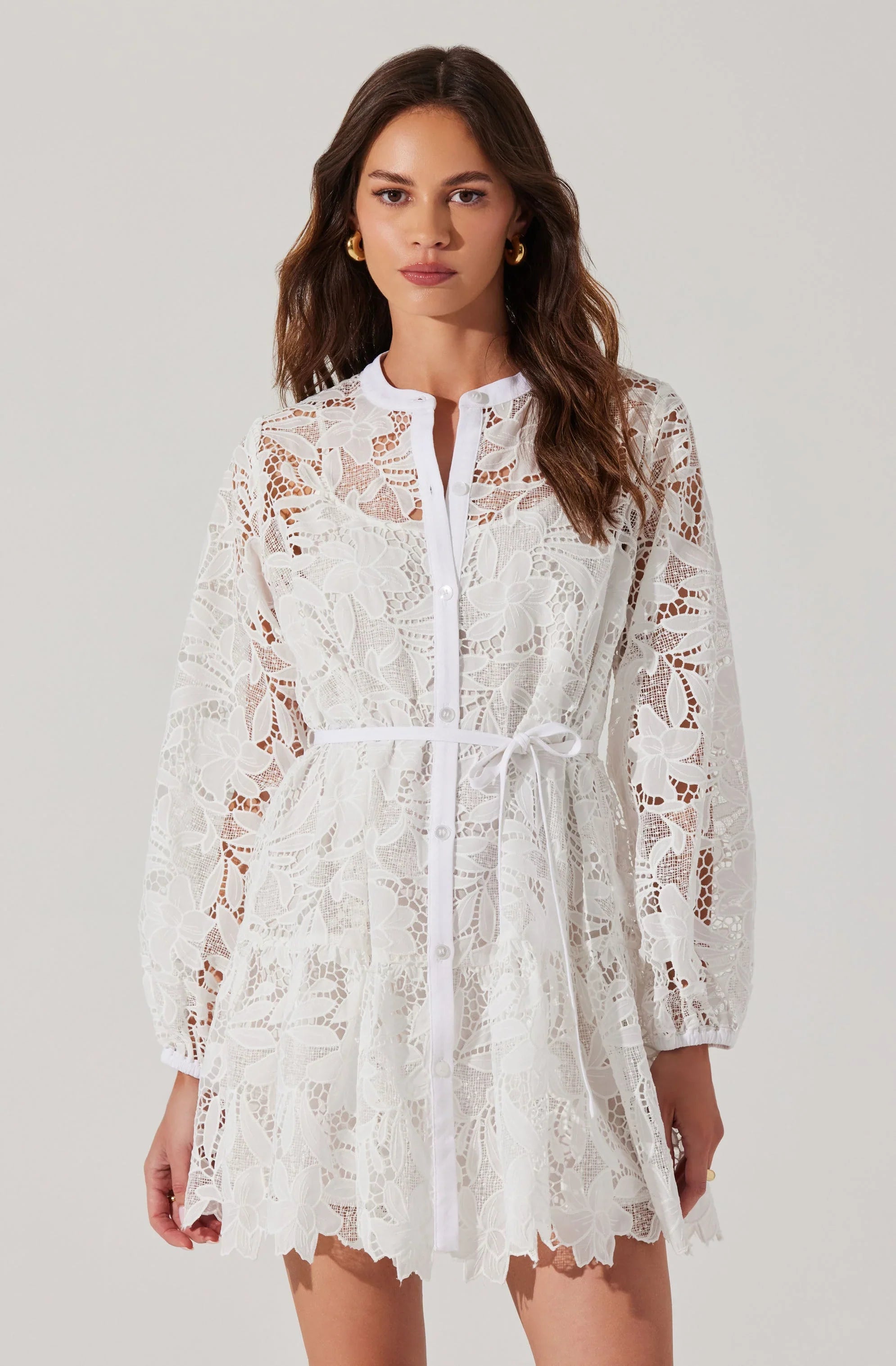 Lbruh Celie Crochet Lace Mini Dress