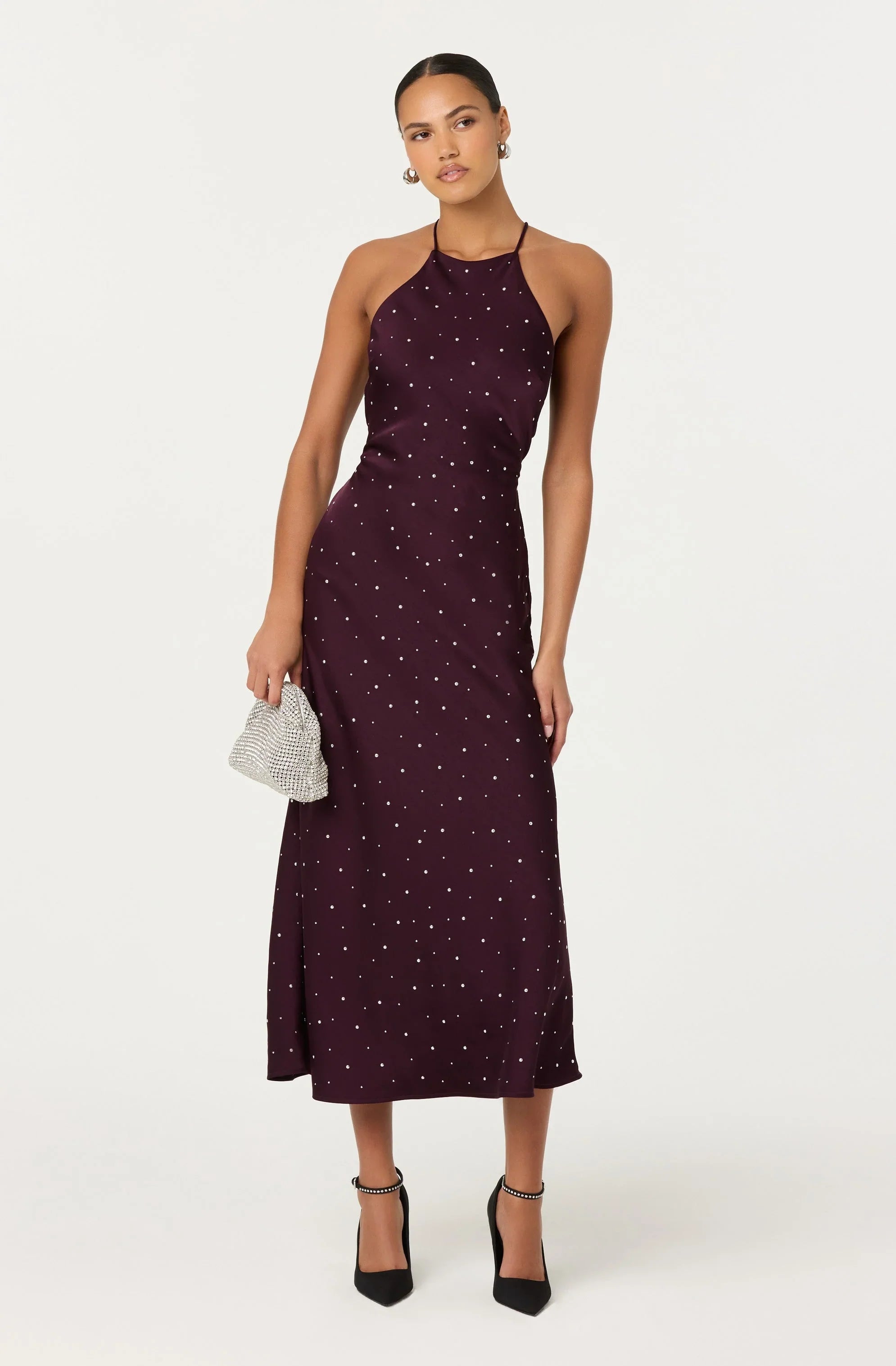 Lbruh Halley Rhinestone Embellished Maxi Dress