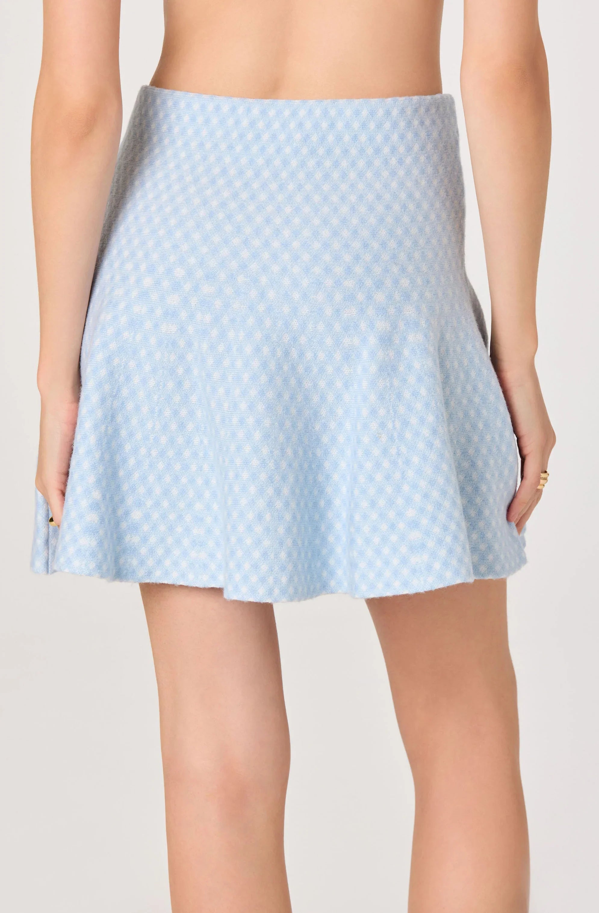 Inixyf Malvie Plaid Knit Mini Skirt