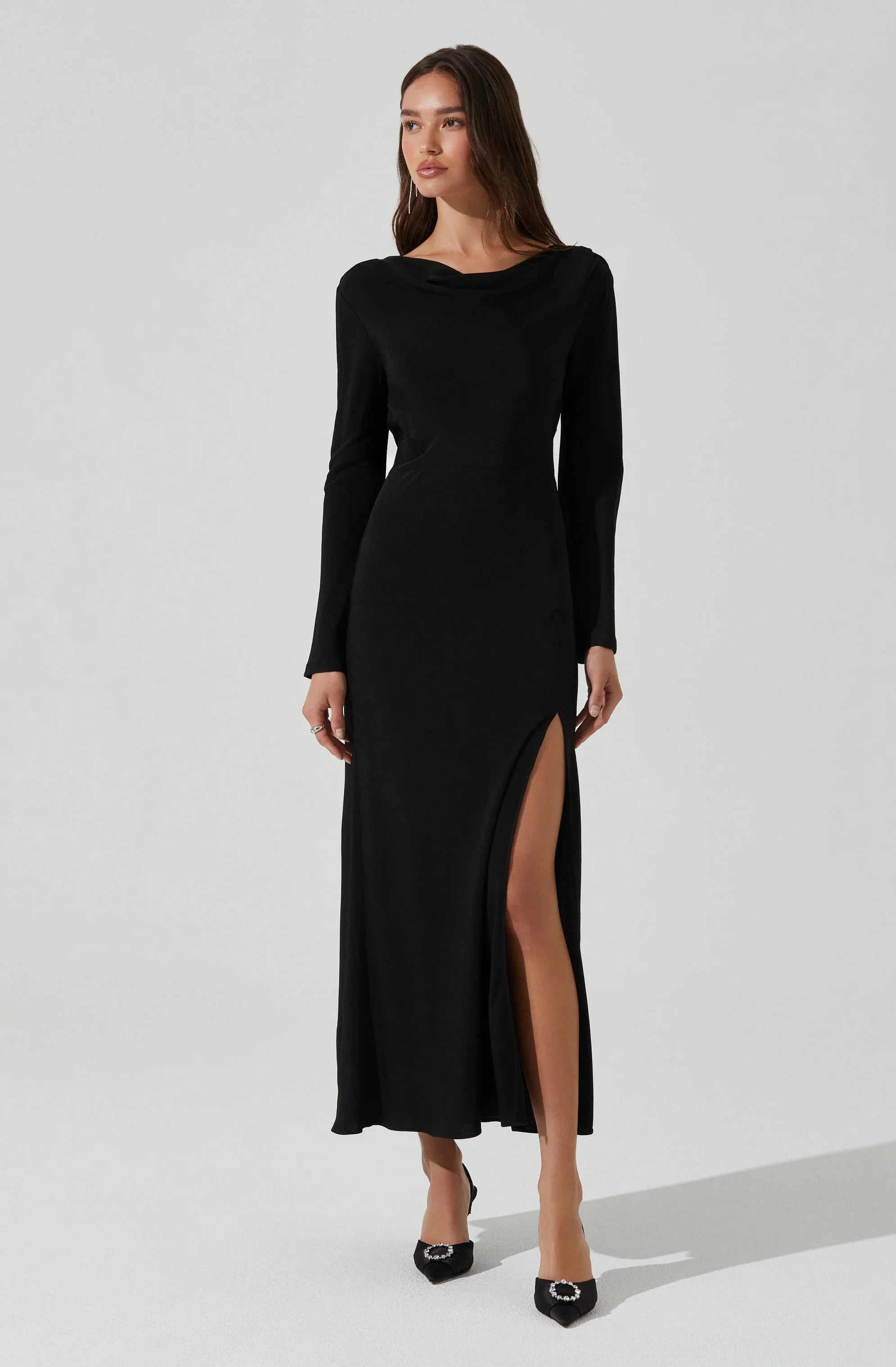 Lbruh Decima Cowl Neck Maxi Dress