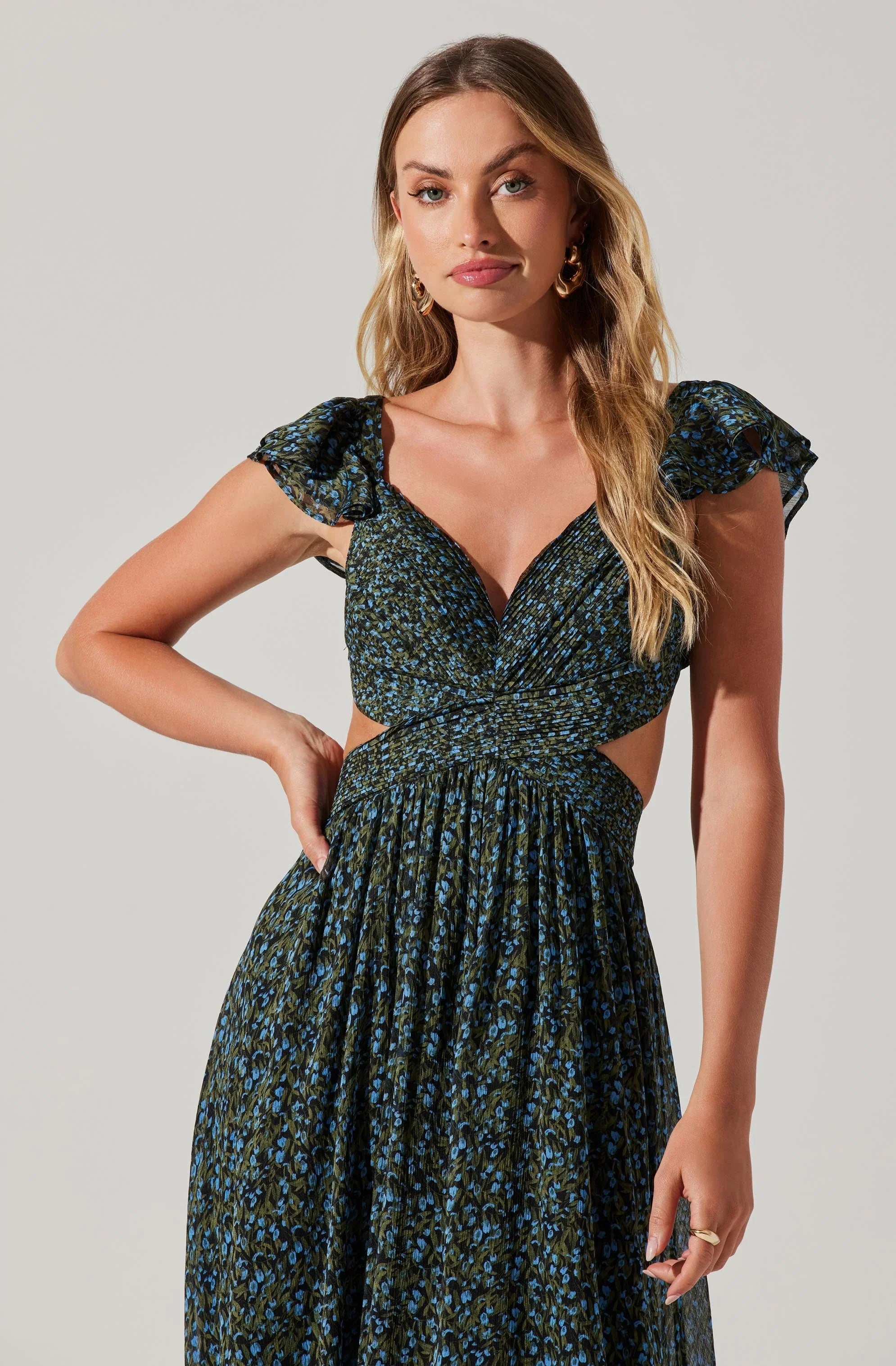 Lbruh Primrose Floral Strappy Back Maxi Dress