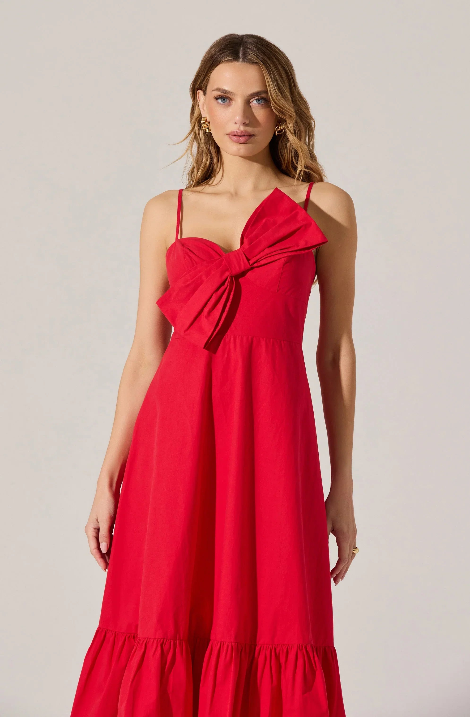 Lbruh Asymmetrical Bow Midi Dress