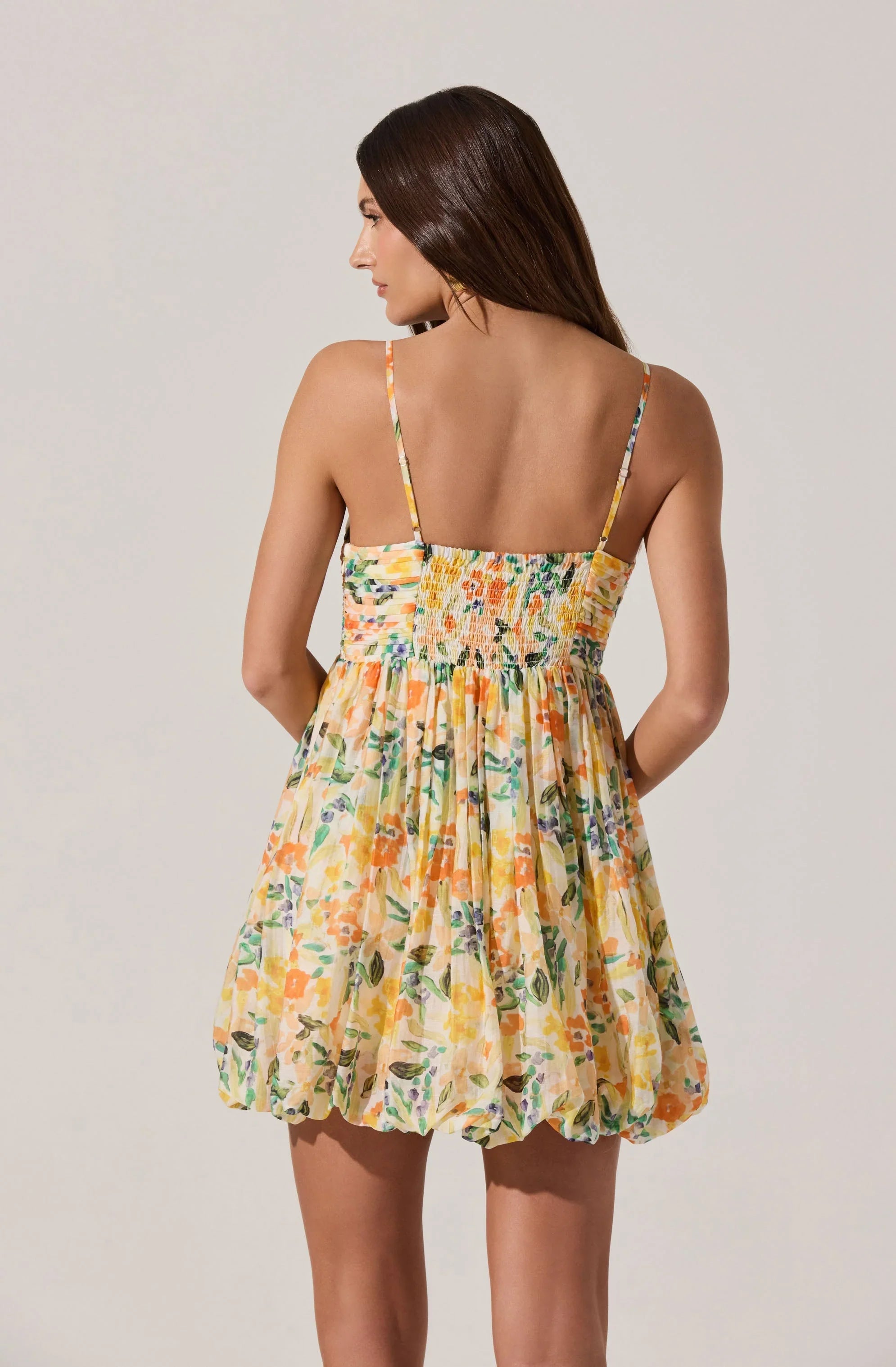 Lbruh Bubble Floral Mini Dress