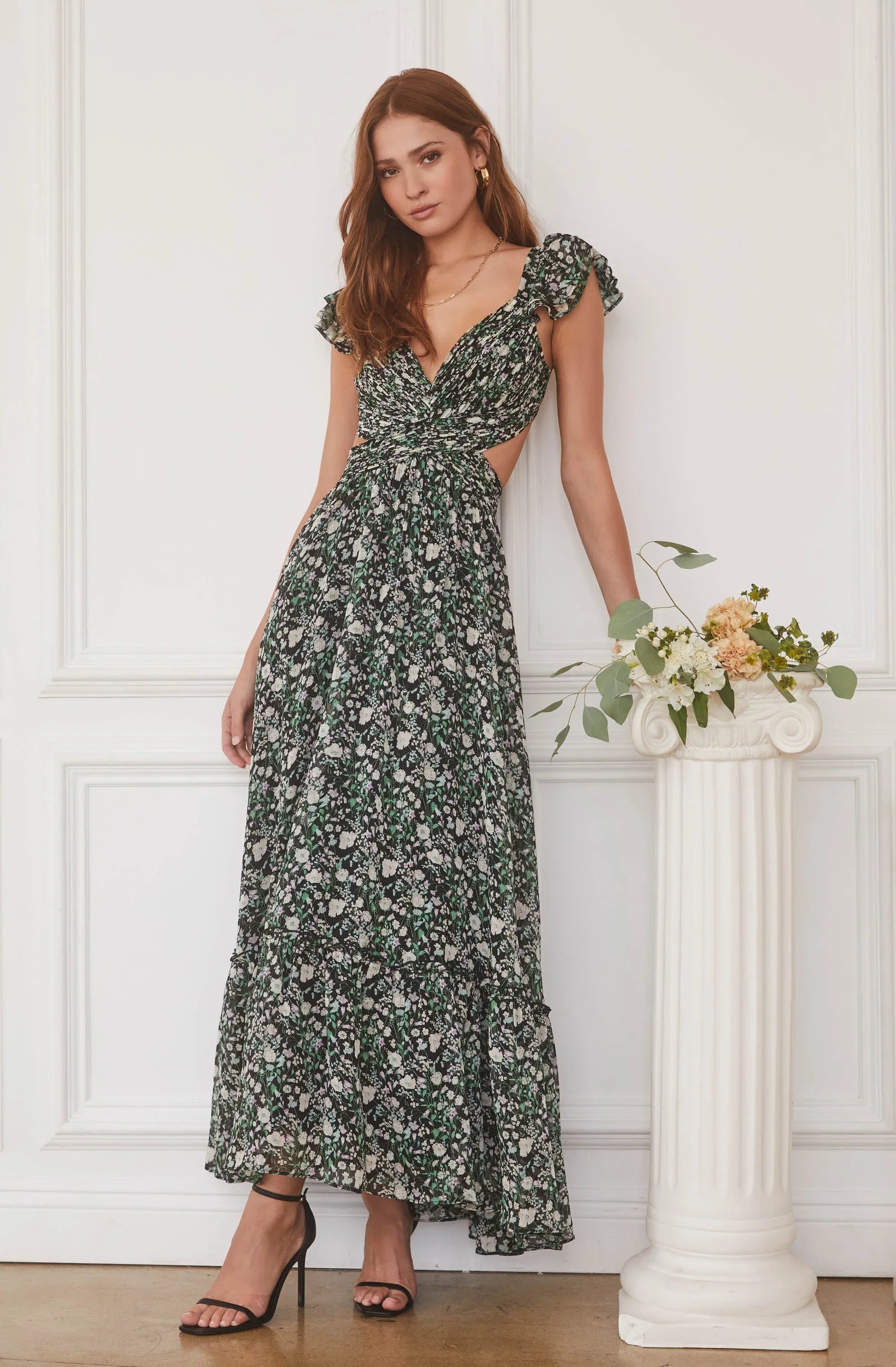Lbruh Primrose Floral Strappy Back Maxi Dress