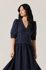 Lbruh Samarra Contrast Stitch Midi Dress