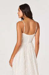 Inixyf Avani 3D Floral Applique Midi Dress
