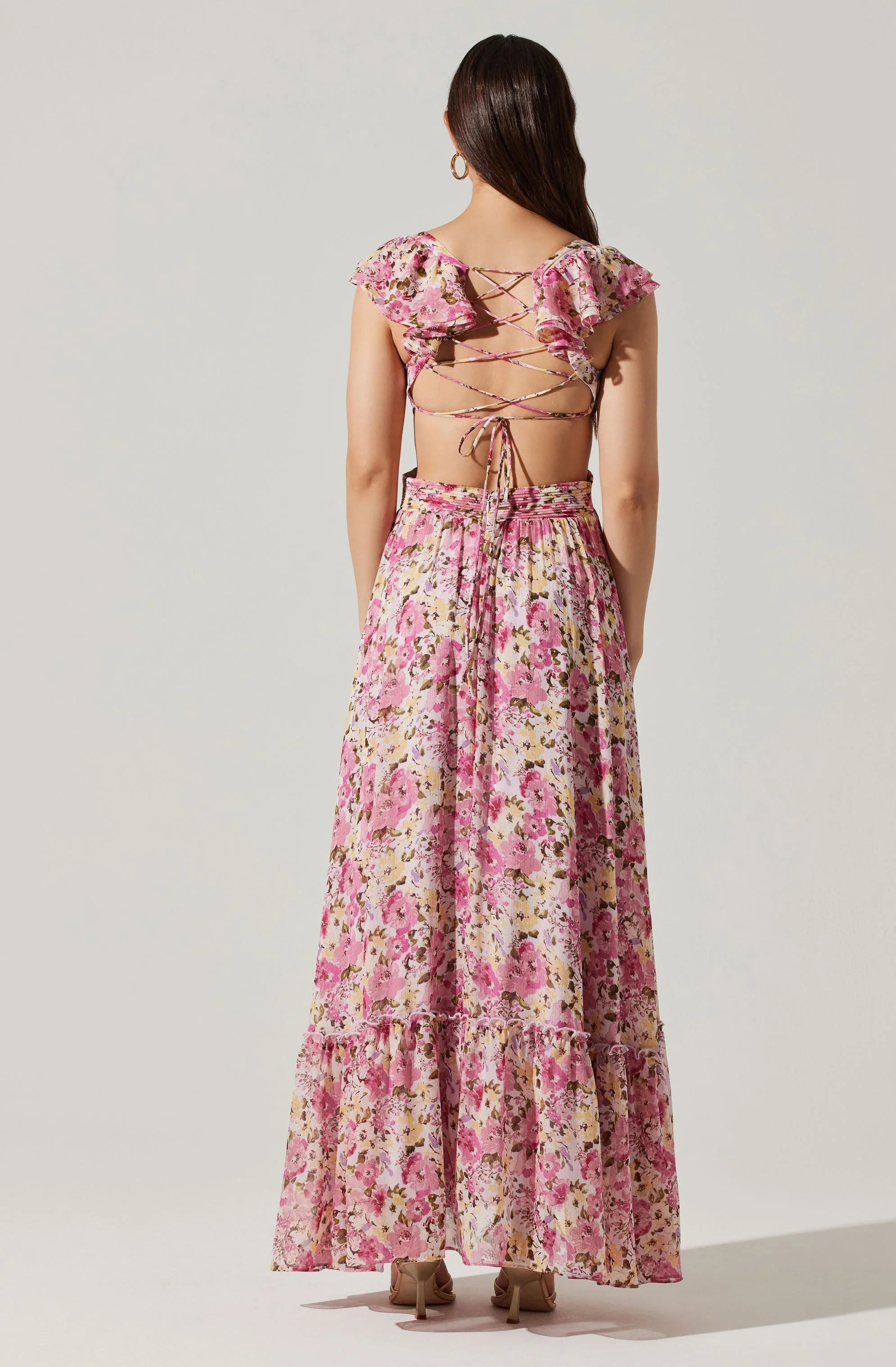 Lbruh Primrose Floral Strappy Back Maxi Dress