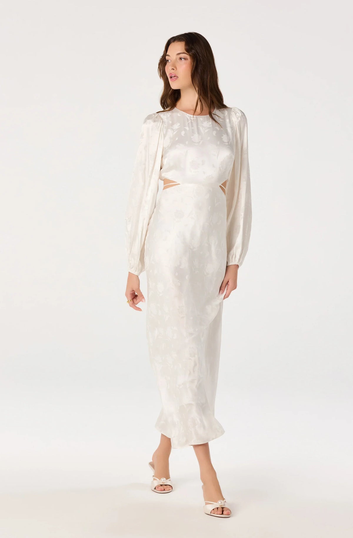 Inixyf Quinn Floral Jacquard Maxi Dress