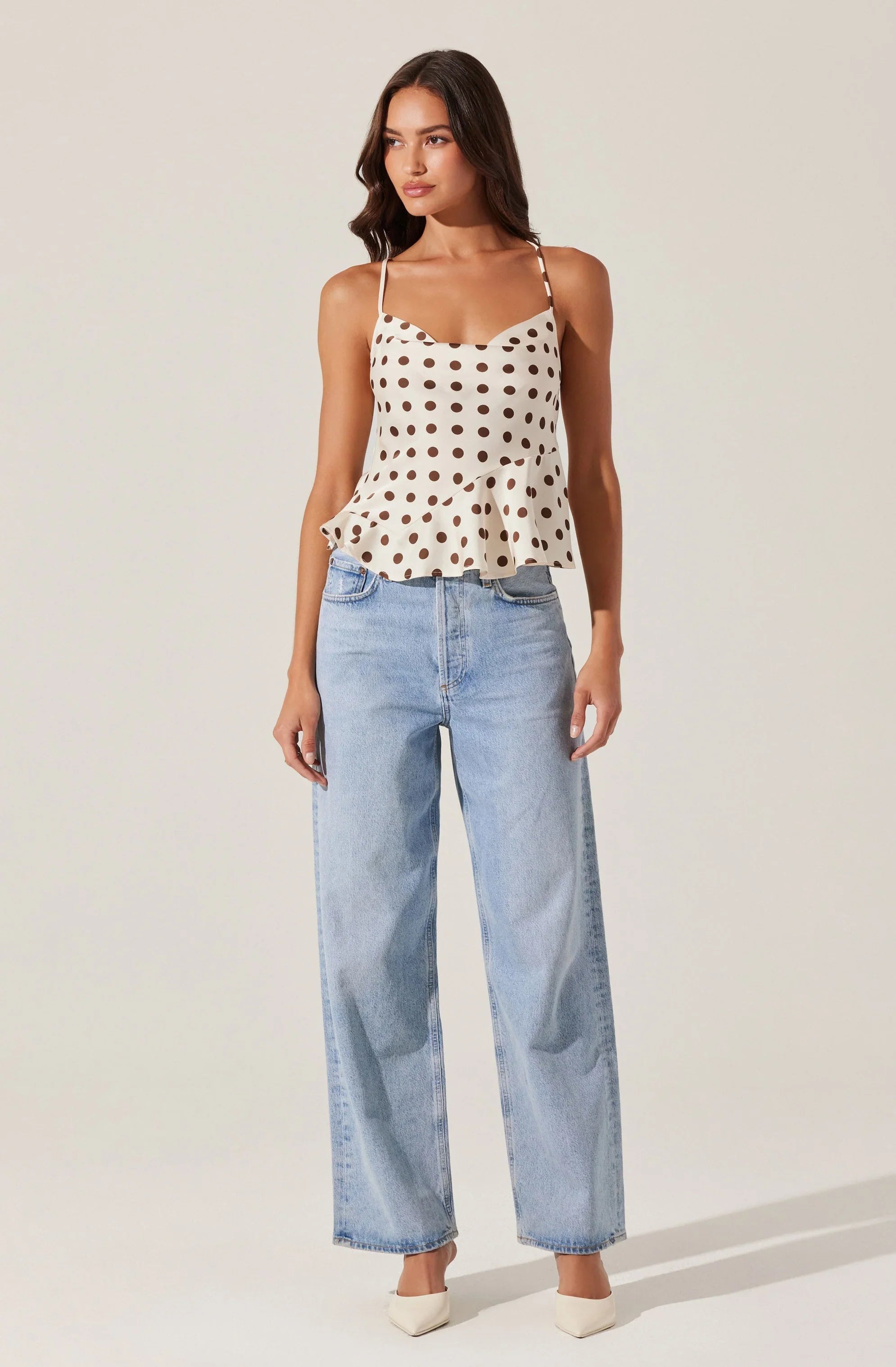 Inixyf Everli Cowl Neck Peplum Top