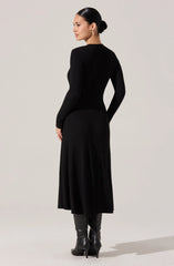 Lbruh Fallyn Ribbed Sweater Midi Dress