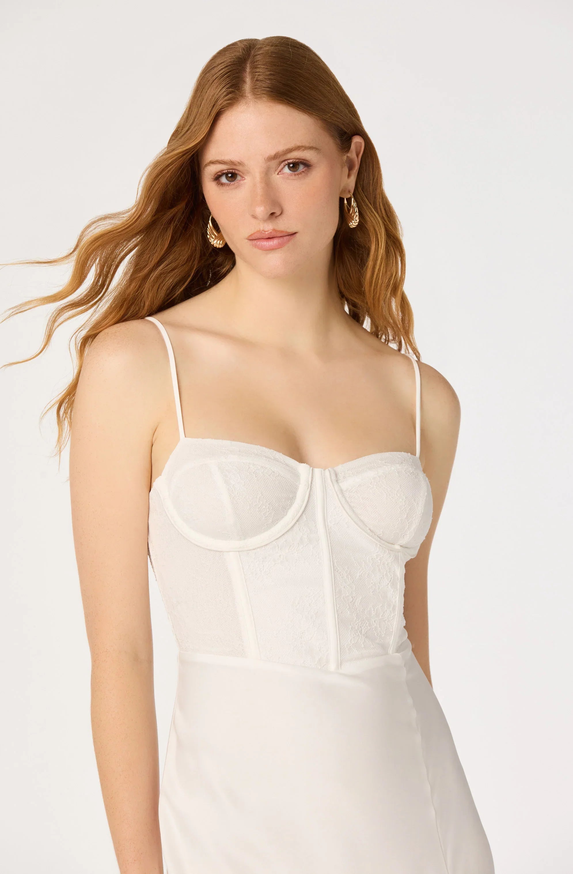 Inixyf Zinnia Lace Bustier Maxi Gown