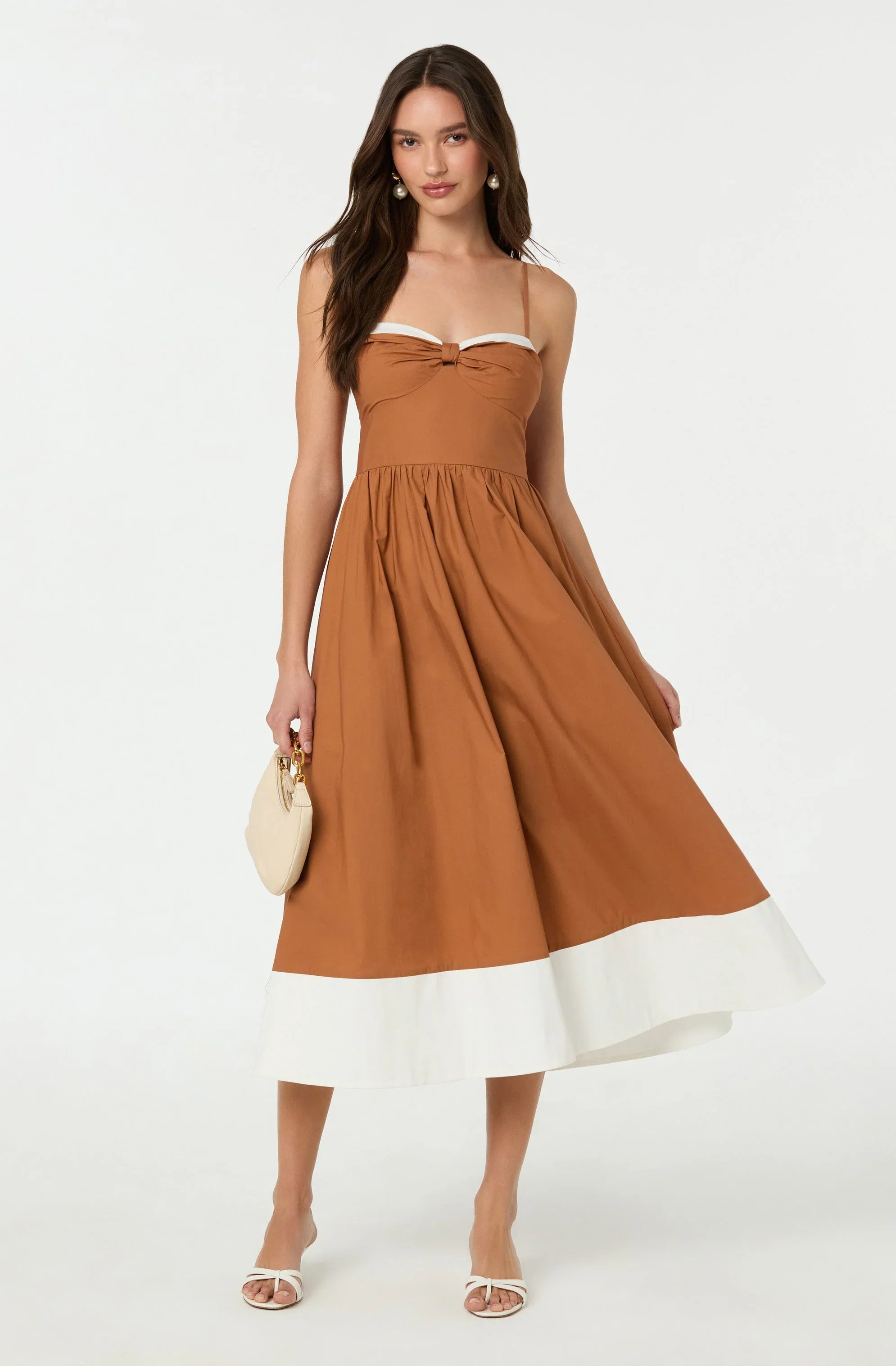Lbruh Contrast Sweetheart Midi Dress