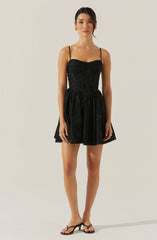 Lbruh Linelly Jacquard Bustier Skater Dress