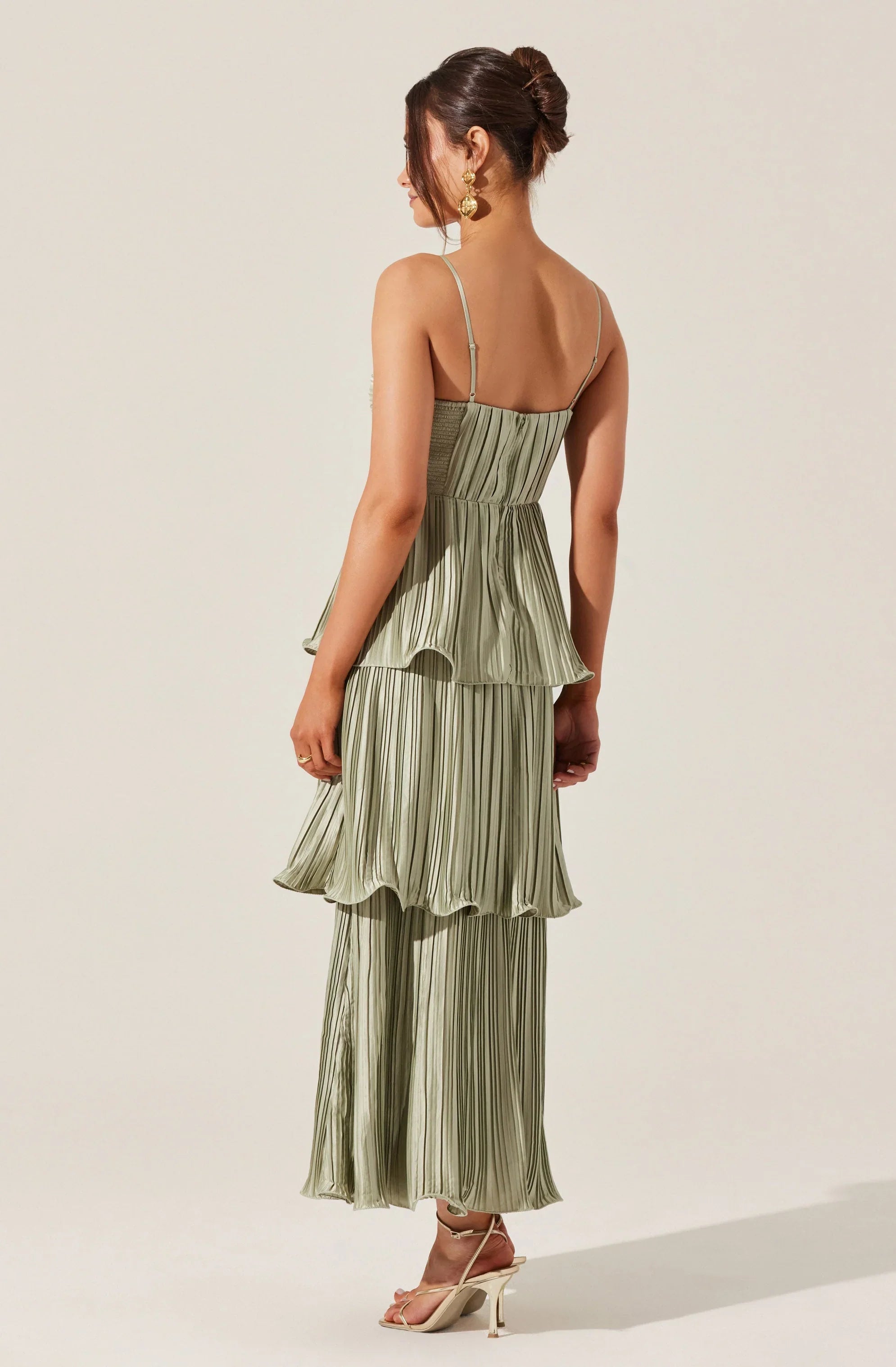 Inixyf Lupin Pleated Tiered Maxi Dress