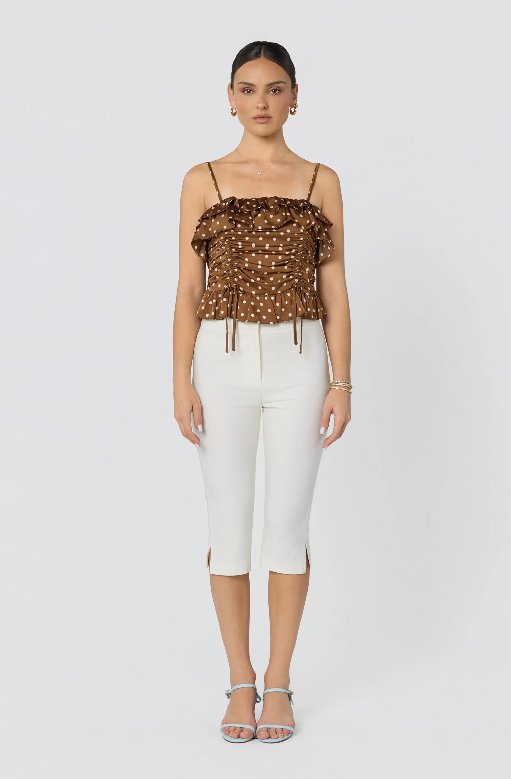 Inixyf Brynn Ruched Peplum Top