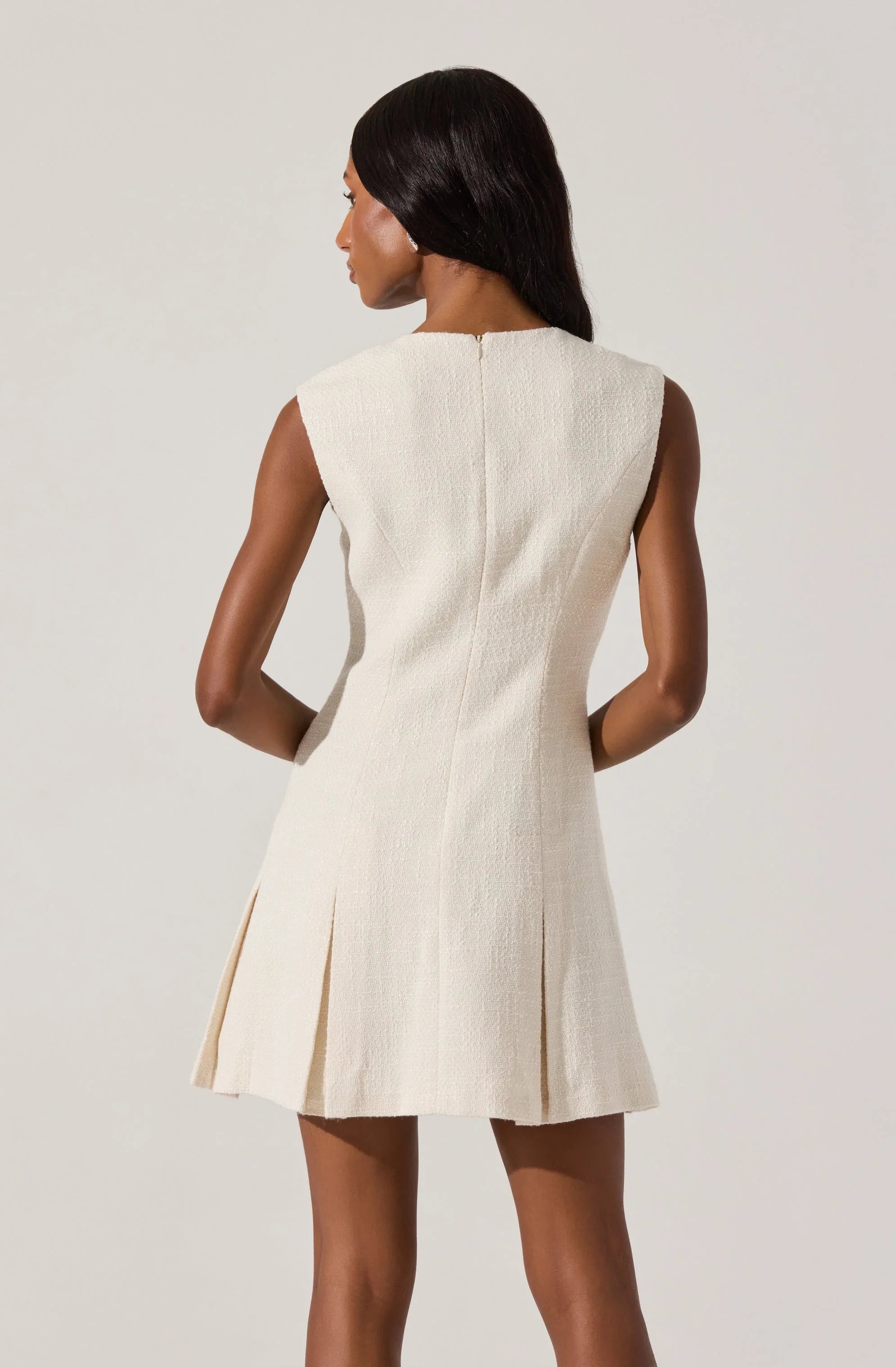 Lbruh Sleeveless Tweed Mini Dress